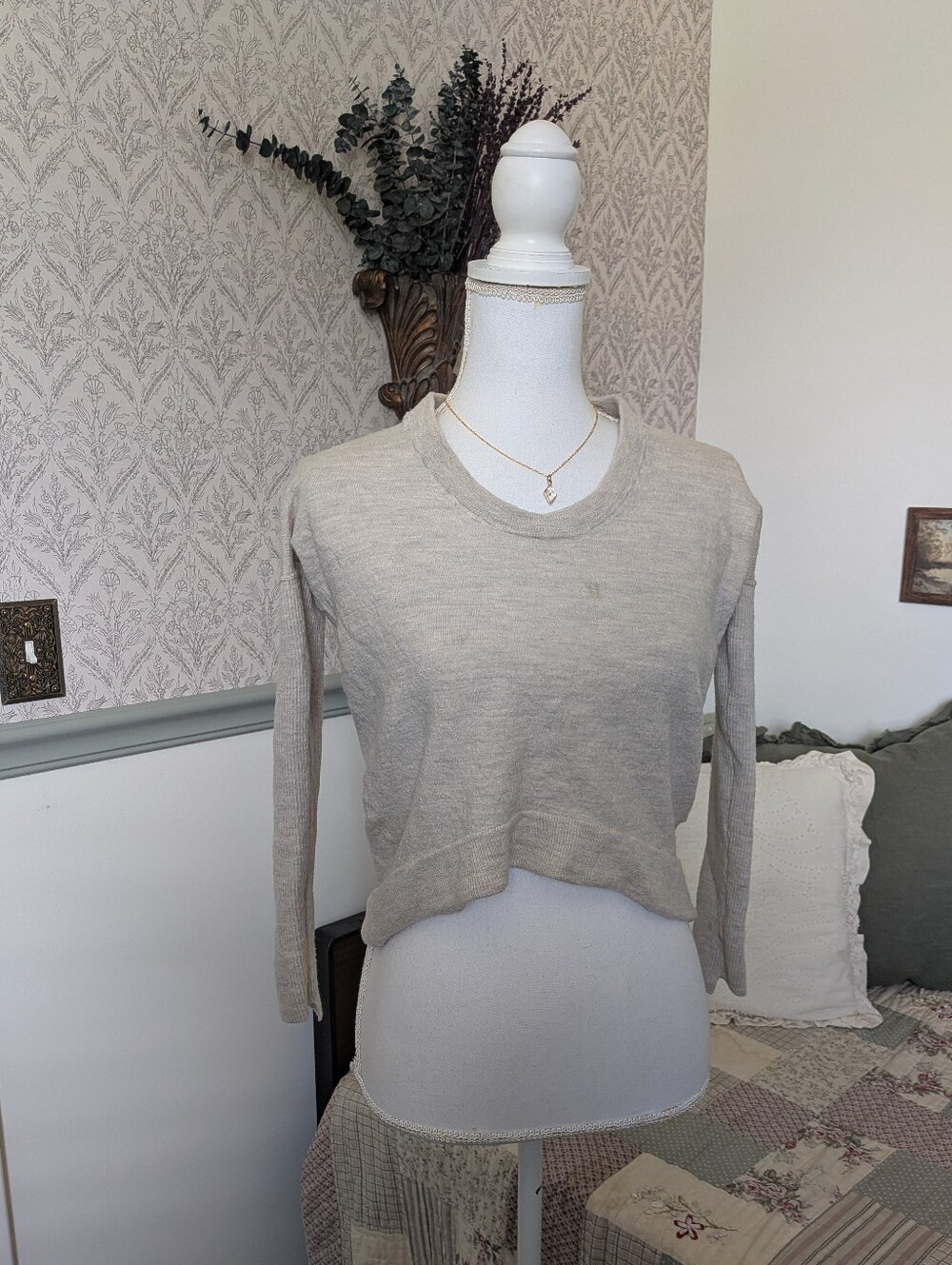Zadig & Voltaire Preppy Merino Wool Cropped Sweater S $228